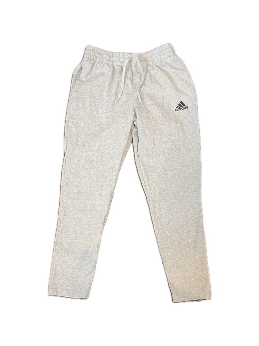 Adidas Mens Heather Gray Jersey tapered Pants Light Weight Size Large - Picture 2 of 14